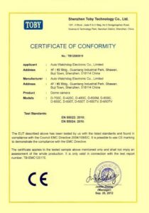 Dome CE certificates